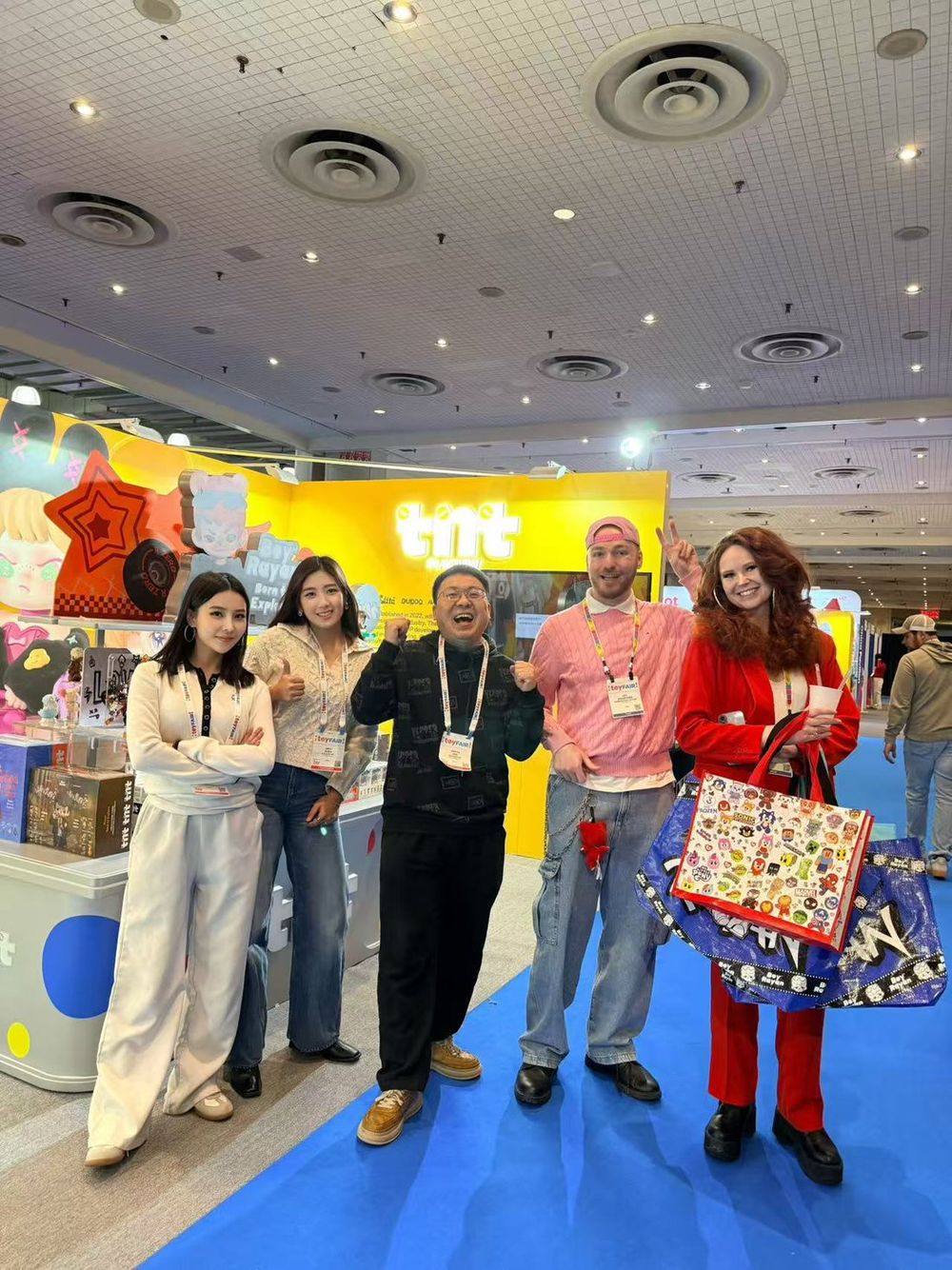 Creators and partners at a U.S. toy trade show